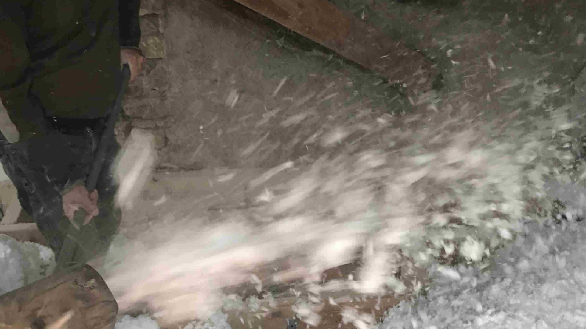 soufflage laine de verre sur films chauffant ceilingo